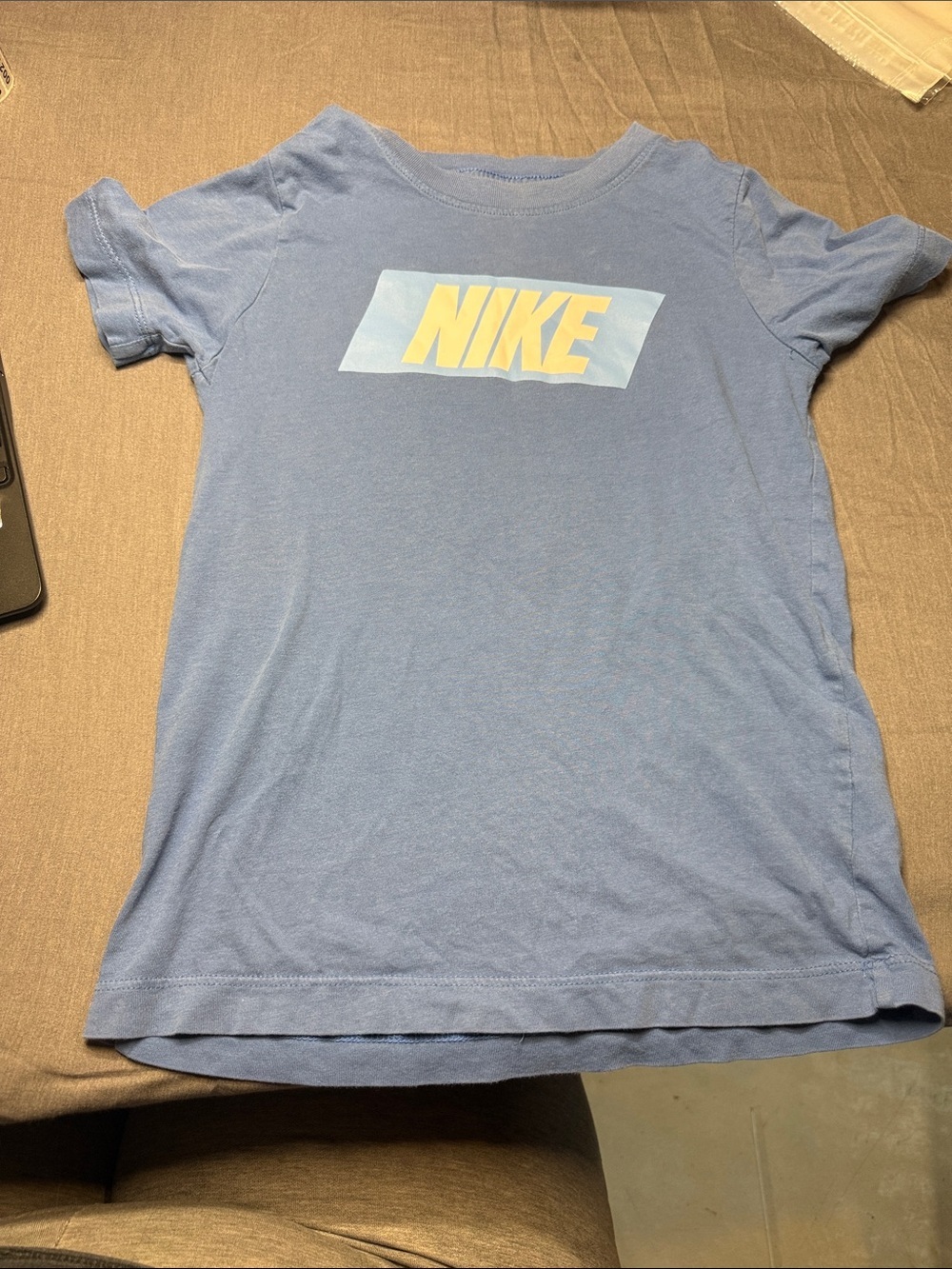 Nike Blue Short-Sleeve Tee with white Logo Patch